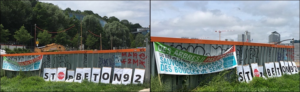 Banderolles StopBeton vers Meudon et La Déclaration vers Boulogne